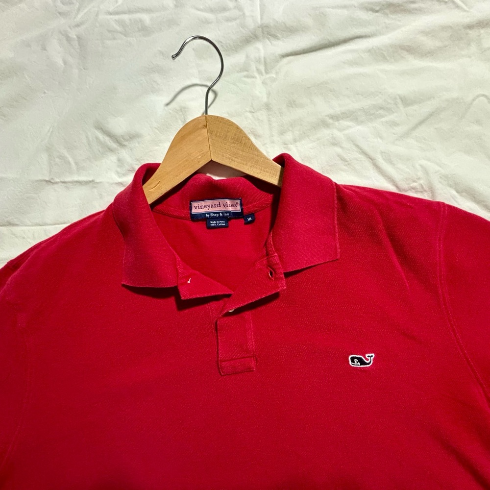Vineyard Vines Men's Vibrant Red Polo